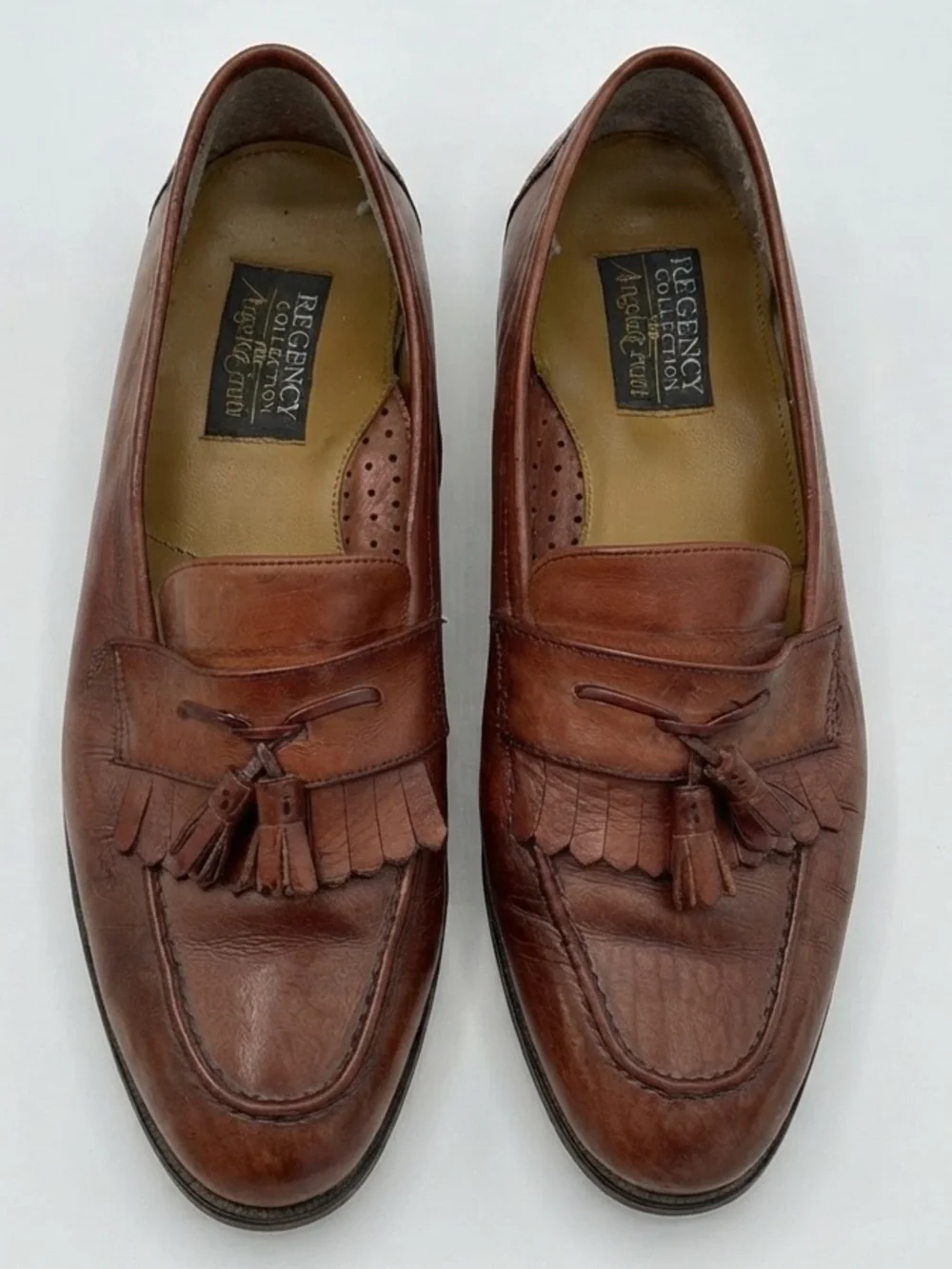 Angelo Cellini Brown Leather Tassel Dress Loafers- Regency Collection